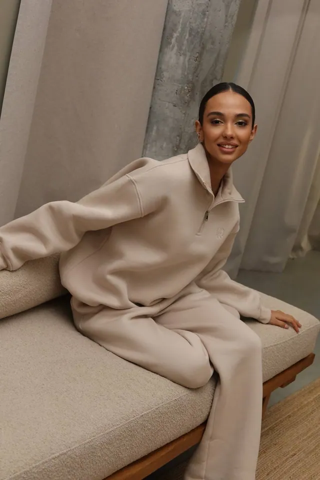 Monica Oversized Suit  - Beige by Brand&Trend