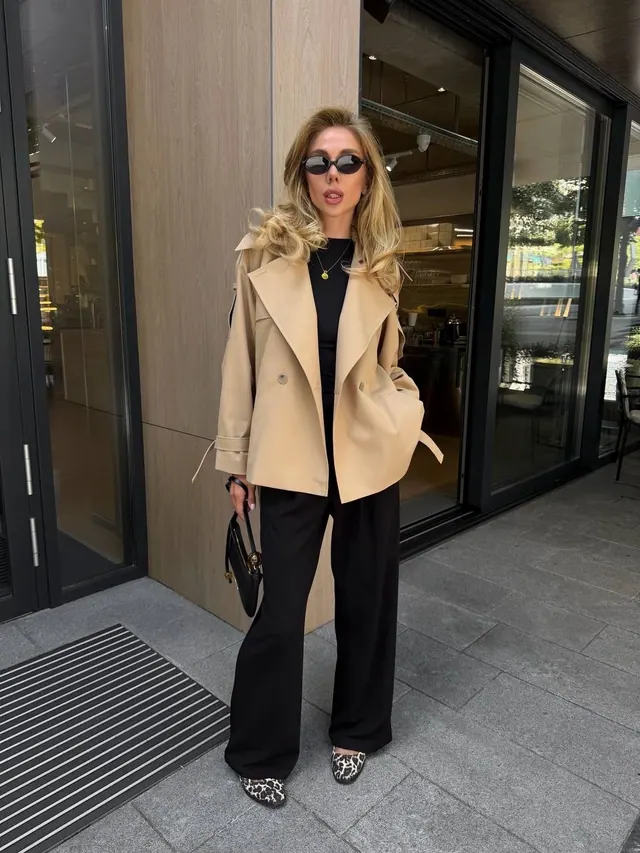 Celine Cotton Trench Coat - Beige by Brand&Trend